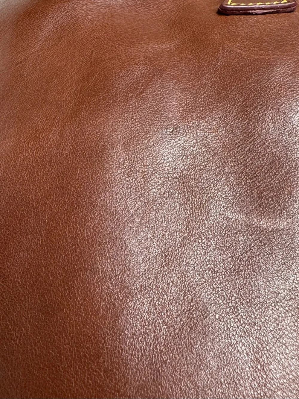 Dooney & Bourke DB Walnut Brown Florentine Leather Fold Over Crossbody Bag